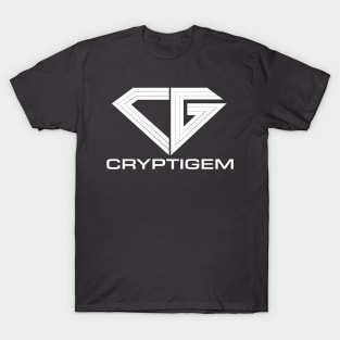 Cryptigem in White T-Shirt